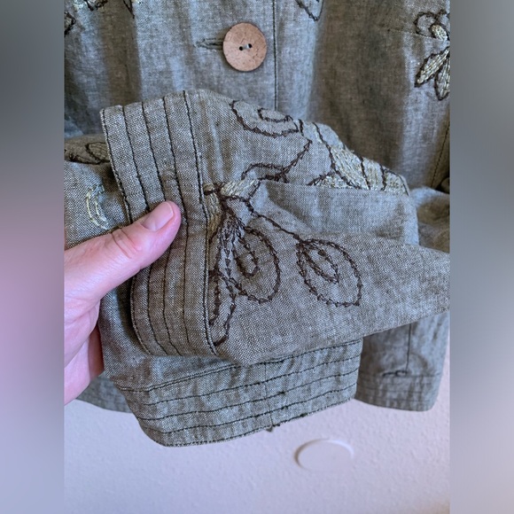 Vintage Fairycore floral bohemian Embroidered Jacket 🌴 - Picture 4 of 7